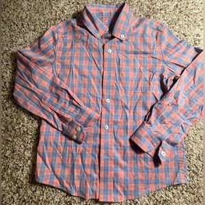 Southern Tide Kids Plaid Shirt - Blue and Orange